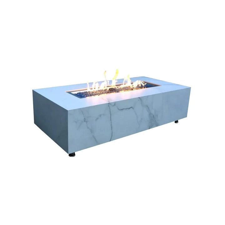 Elementi Plus Carrara Porcelain Fire Table