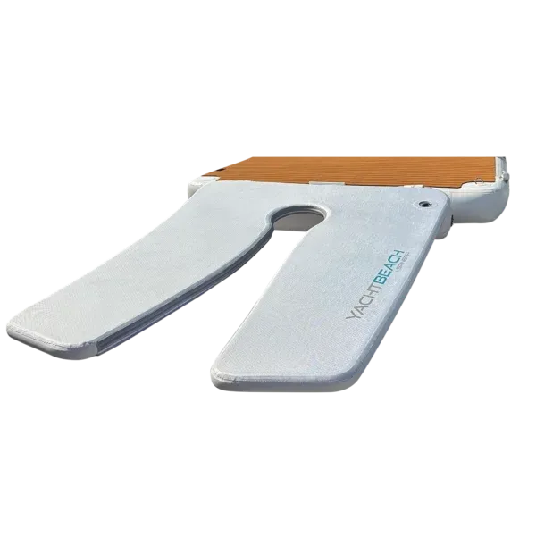 foil ramp with 'Yacht Beach' branding on a white background