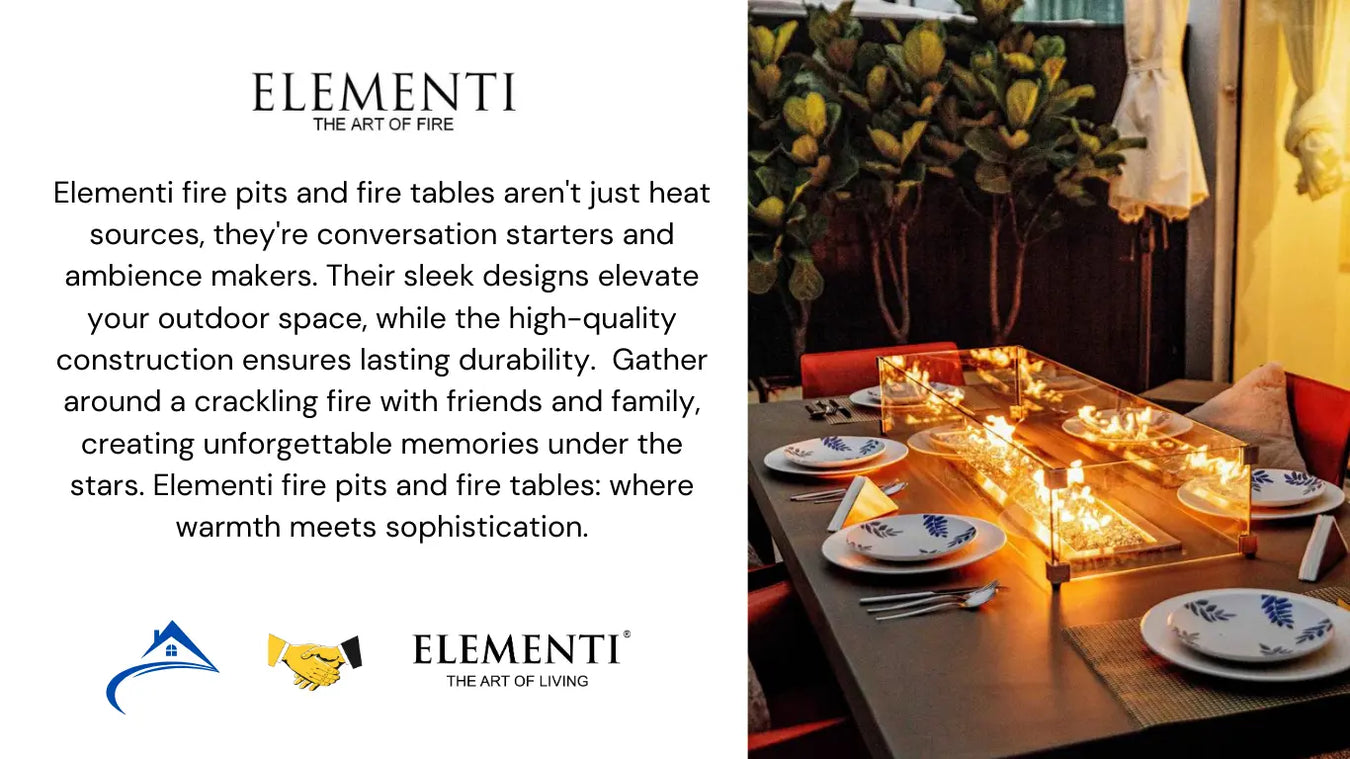 Elementi Fire Pits and Tables for Outdoor Living