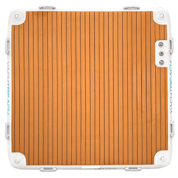 brown premium teak yacht platform