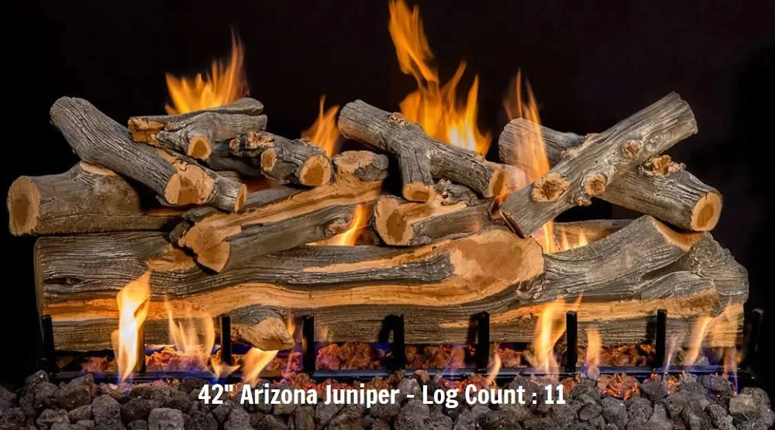 42inch arizona juniper grand canyon gas logs on a burner