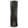 A black waterproof cover with a zipper, designed to fit over a patio heater for protection from rain, snow, and dust