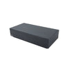 A rectangular coffee table made of black GRC (Glass Fiber Reinforced Concrete) from the Elementi Home Colorado series.