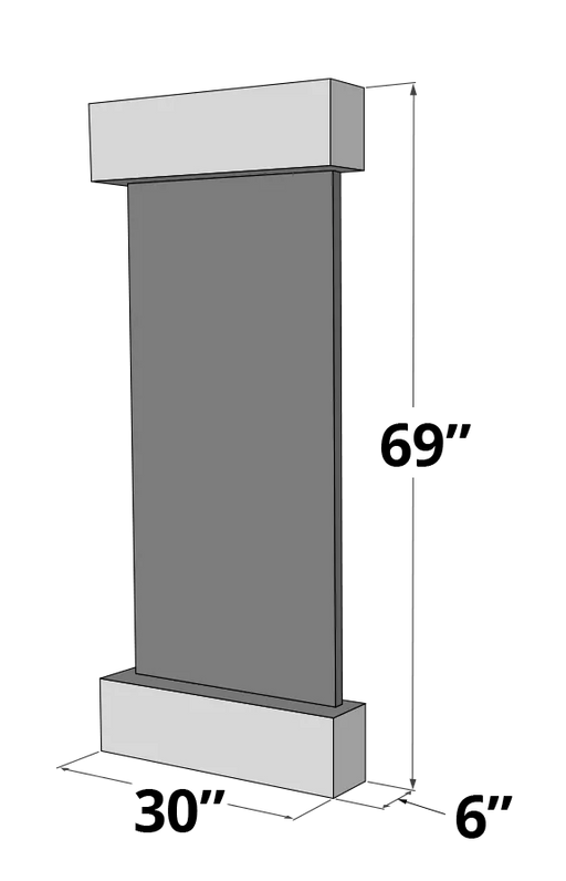 wall mounted water fountain dimensions
