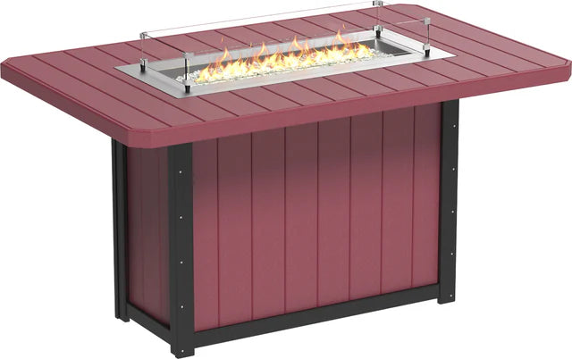 LuxCraft Lumin Fire Table 79" Bar Height Fire Pit Table | Lux Yard and ...
