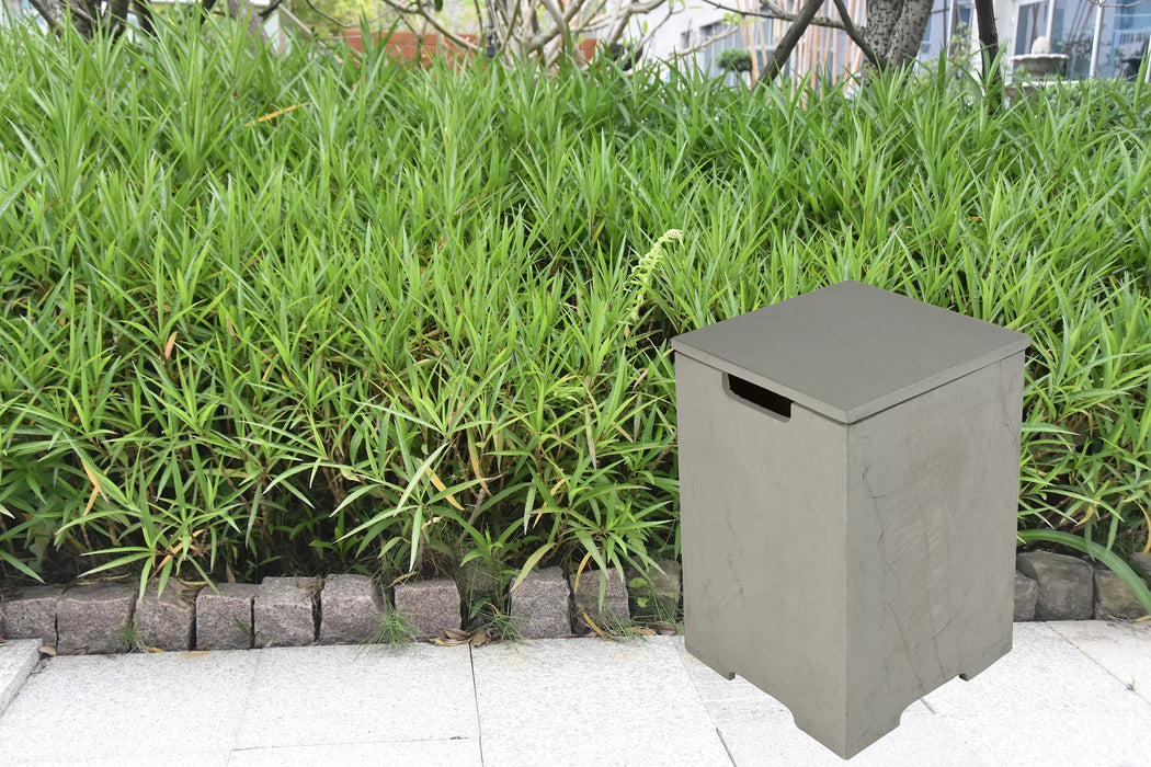 ONB404SG space grey GFRC square tank cover for elementi fire table in garden