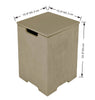 cream square propane tank cover