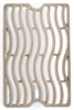 A close-up of the Napoleon Cast Stainless Steel Cooking Grid, showcasing the durable stainless steel construction and the WAVE pattern design.