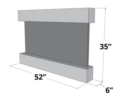 horizontal adagio wall mounted water feature dimensions