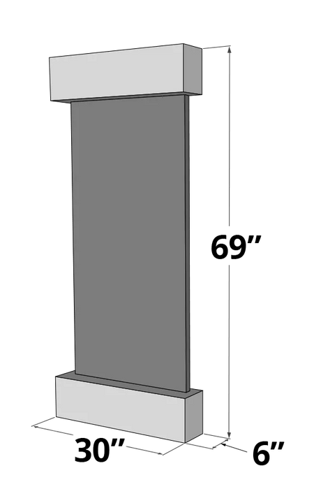 adagio water feature in door wall fountain dimensions