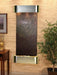 adagio indoor wall fountain with stainless steel panel and multicolour 
featherstone