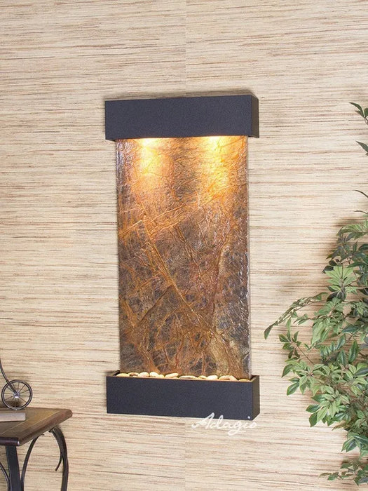 Adagio Whispering Creek Textured Black Brown Marble 46x22x5