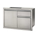 Sleek Stainless Steel Outdoor Kitchen Cabinet with Single Door and Double Drawer