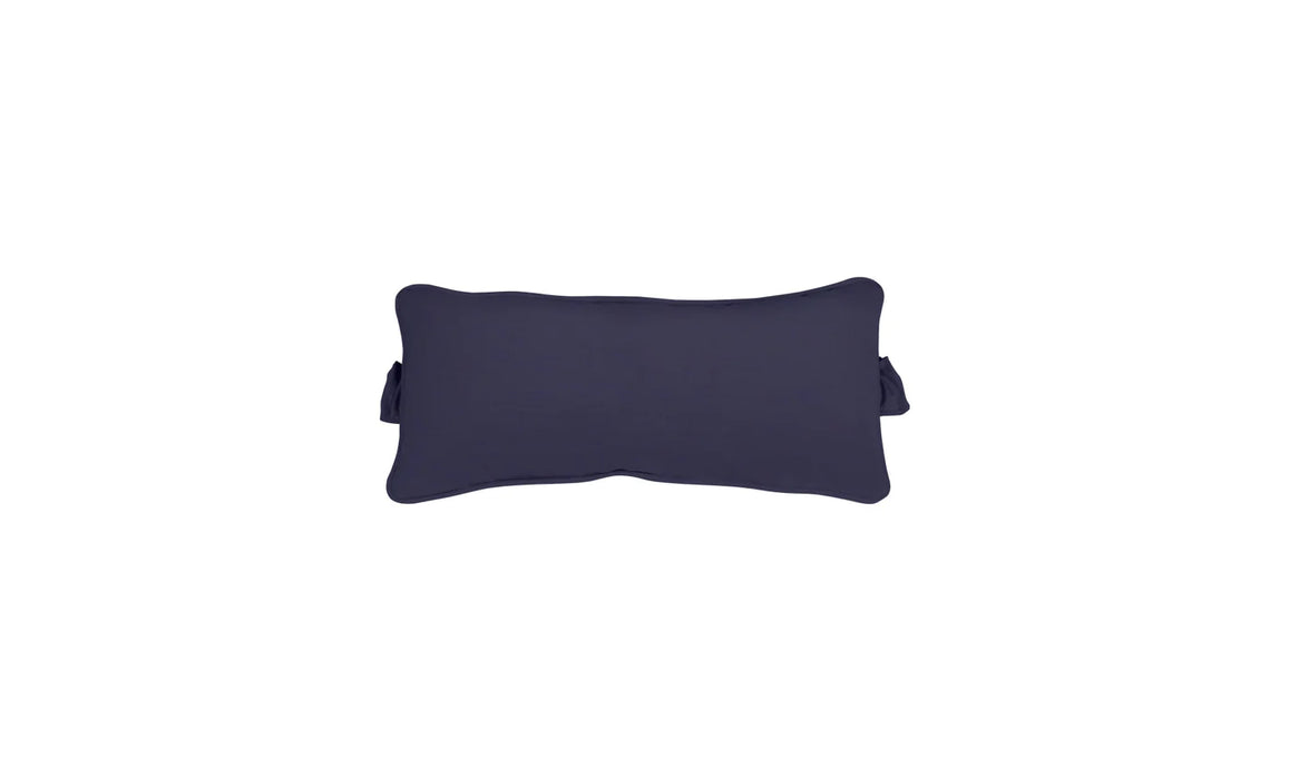 navy blue rectangle headrest pillow for in pool chaise on a white background