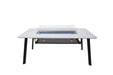 dining table with fire pit in middle OFP301BW oslo marble porcelain dining table with windscreen