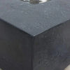 high performance cast concrete close up of texture on dark grey square fire pit table