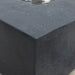 high performance cast concrete close up of texture on dark grey square fire pit table