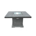 elementi birmingham dining table with fire pit OFG202 with stainless steel lid on a white background