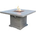 elementi birmingham outdoor dining table with firepit OFG202 light grey on white background