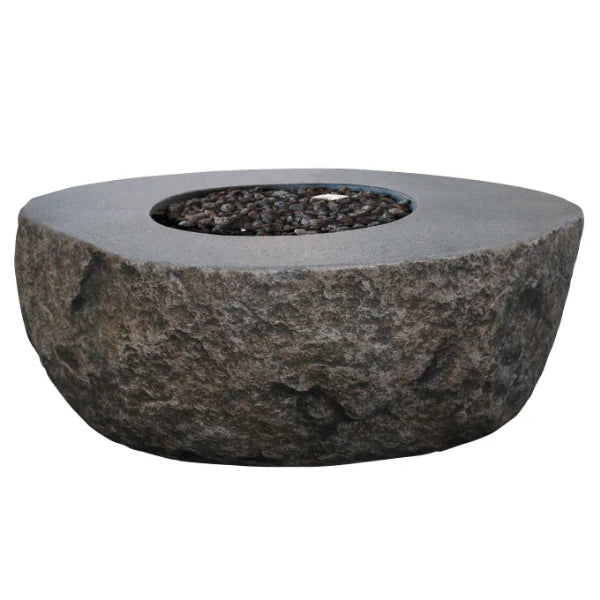 elementi boulder rock fire pit OFG110 no flame white background