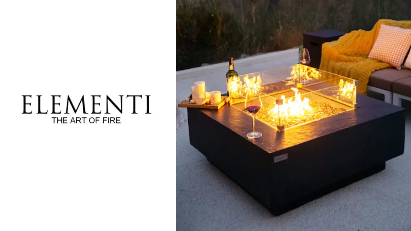 square fire pit by elementi fire pit brand