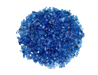 blue fire glass used in fire pit close up