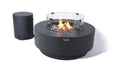 elementi nimes dark grey tank cover ONB01-207DG attached to fire table on a white background