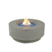 elementi plus Colosseo round propane fire pit table burning on blue fire glass on a white background