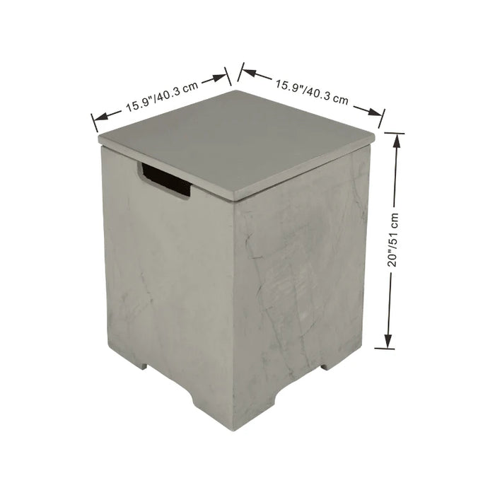 square propane tank cover for elementi fire tables dimensions