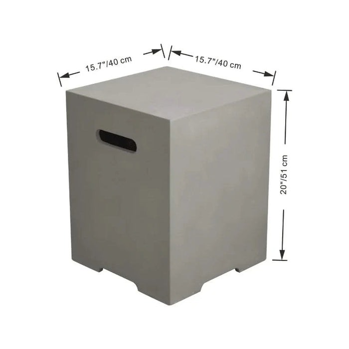 elementi plus square concrete tank cover ONB01-109 light grey tank cover dimentions breakdown