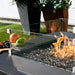 elementi square fire glass used on black elementi square fire table protecting fire flame from the wind