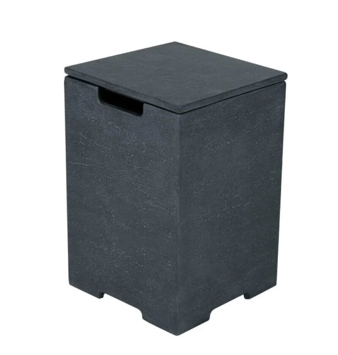  elementi plus tank cover textured DGONB405DG dark grey concrete tank cover for fire table on a white background