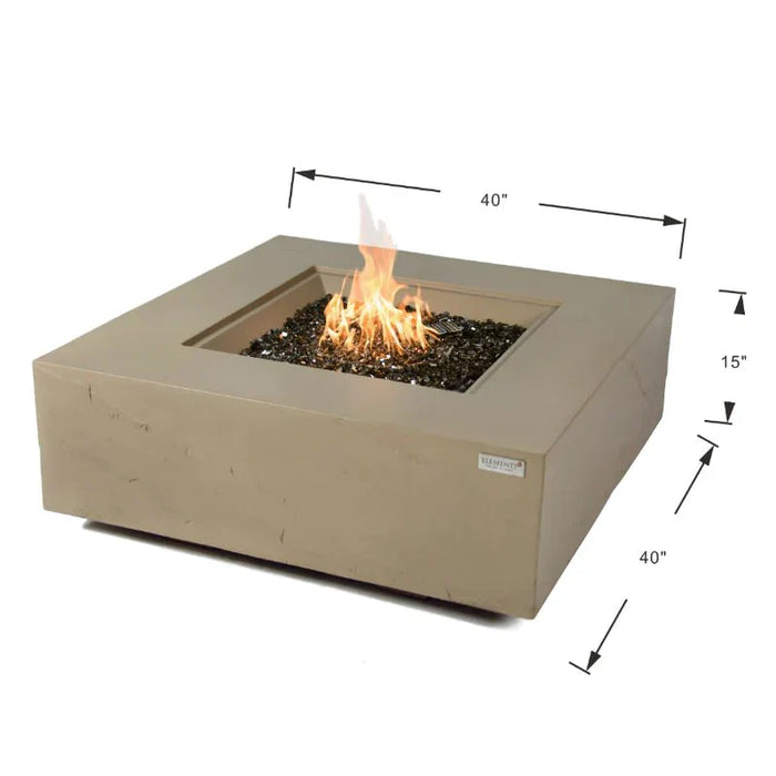 square fire pit table fire pit is lit with dimension breakdown