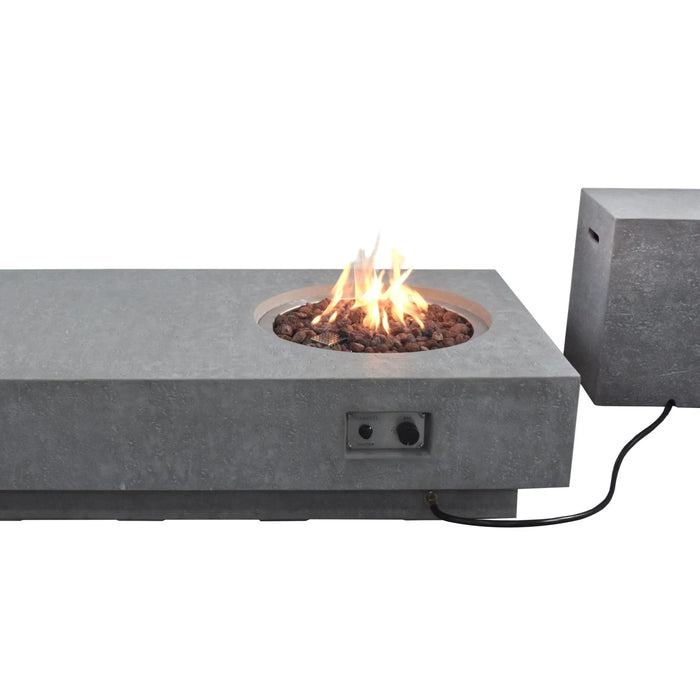 Metropolis Rectangular Fire Pit by Elementi | Fire Tables
