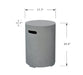 light grey cast concrete tank cover for elementi small fire pits measurement breakdown on a white background