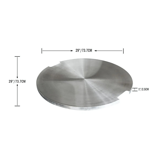 elementi round fire pit lid measurements