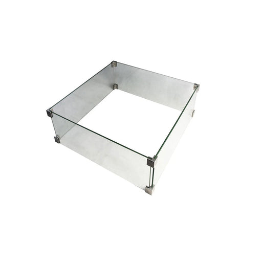 small glass windshield for elementi fire pits and tables