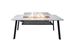 Elementi Oslo Porcelain Outdoor Dining Table with Fire Pit