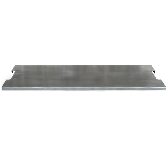 stainless steel fire table lid for elementi rectangle fire pit table on a white background