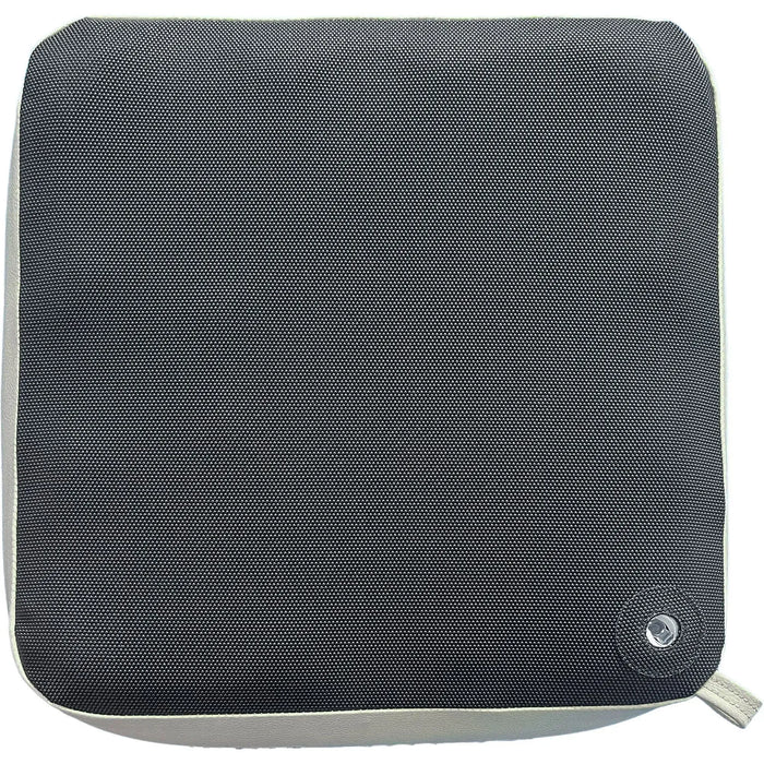 back view of floating cup holder on a white background