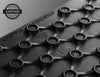 A detailed view of the Le Griddle cooking surface, emphasizing its unique patented design with raised dots for optimal heat distribution and searing