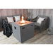 light grey square fire pit table by modeno OFG302 