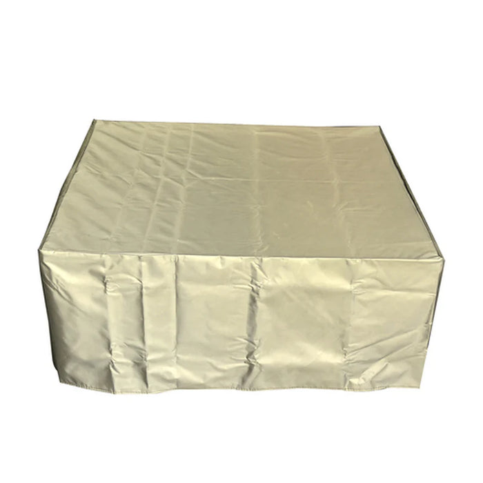 madeno square fire pit table wilton canvas cover in cream