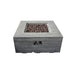 modeno classic grey square fire pit table OFG148 on a white background