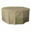 cream all weather proof canvas cover for round fire bowl