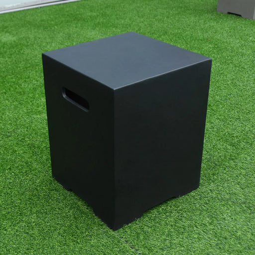 modeno square tank cover black on grass