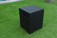 black square tank cover for fire pits and table on grass