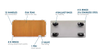 Technical diagram of a product with labeled components on a white background