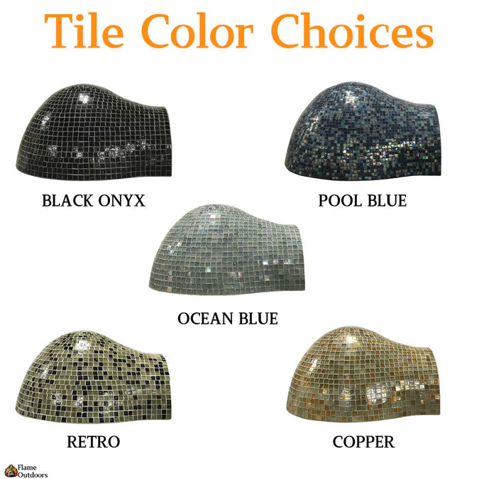 A display of colorful hats in a variety of styles. Text appears above some of the hats, reading "Black Onyx", "Pool Blue", "Ocean Blue", "Retro", and "Copper"