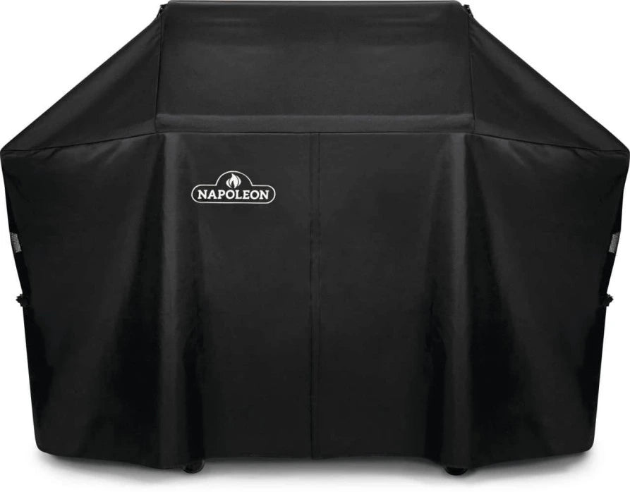 The Napoleon Premium Grill Cover, showcasing its durable, water-resistant fabric and secure fit.